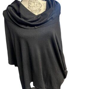 Maurice's Cowl Neck Black Short Sleeve Top, Size‎ 0